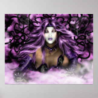Lila Schönheit - Fantasy Art Print Poster
