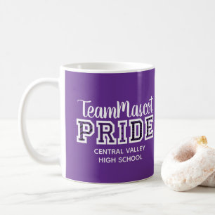 Lila School Pride Mascot Name Kaffee Tasse