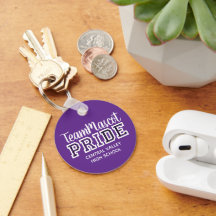 Lila School Pride Mascot Name Schlüsselanhänger