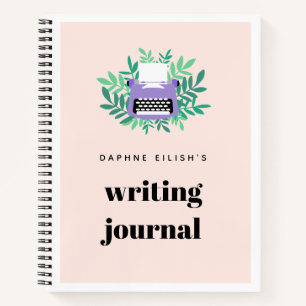 Lila Schreibschrift Grünschrift Notizbuch