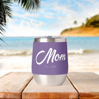 Lila Schrift Mama gegründet