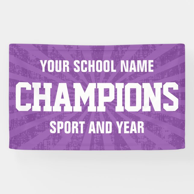 Lila Schulsportteammeister Banner (Horizontal)
