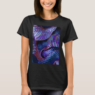 Lila Schuppen T-Shirt