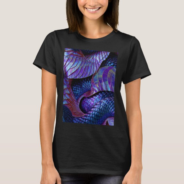 Lila Schuppen T-Shirt (Vorderseite)