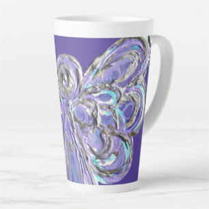 Lila Schutzengel Kunst Individuelle Latte Tasse Be
