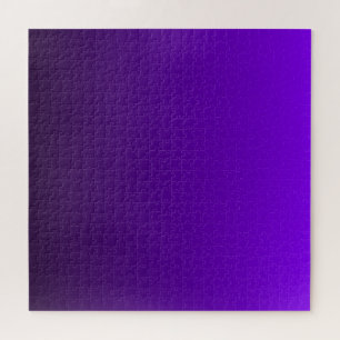 Lila & Schwarz Moderner Farbverlauf Ombre Puzzle