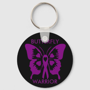 Lila/Schwarz-Schlüsselkette Butterfly Warrior Schlüsselanhänger