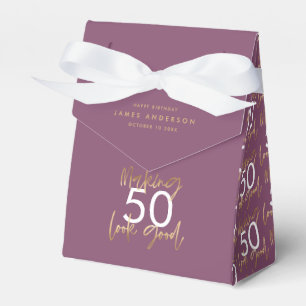 lila Schwarz und Gold, einfach elegant Geschenkschachtel