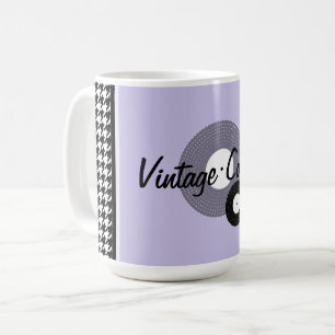 Lila, schwarz und weiß - Thema der 50er Jahre Kaffeetasse