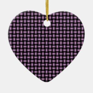 Lila Schwarz-Weave-Muster Keramik Ornament
