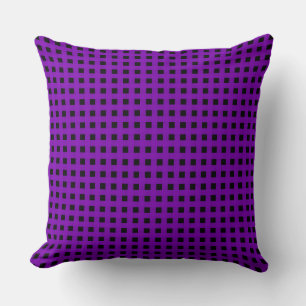 Lila Schwarz-Weave-Muster Kissen