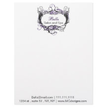 lila, schwarz-weiß-schick-Business-Briefköpfe