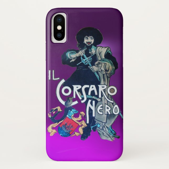 LILA SCHWARZE CORSAIR Case-Mate iPhone HÜLLE (Rückseite)