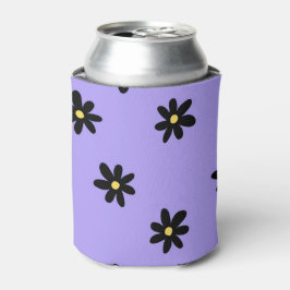 Lila Schwarze Flora Elegante & Chic Drink Dosenkühler