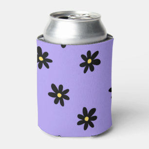Lila Schwarze Flora Elegante & Chic Drink Dosenkühler