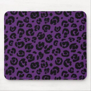 Lila schwarze Leopardrucke Mousepad