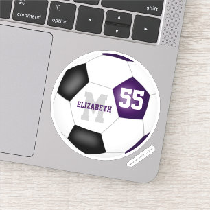 lila schwarze Mannschaft färbt Jungs Fußball Aufkleber