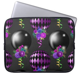 LILA- & SCHWARZE MARDI GRAS BALLOONS & BOUQUETS LAPTOPSCHUTZHÜLLE