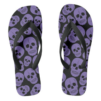 Lila Schwarze Skulpturen Flip Flops