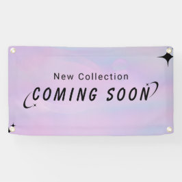 Lila Schwarzer Gradient Moderner Coming Soon Promo Banner