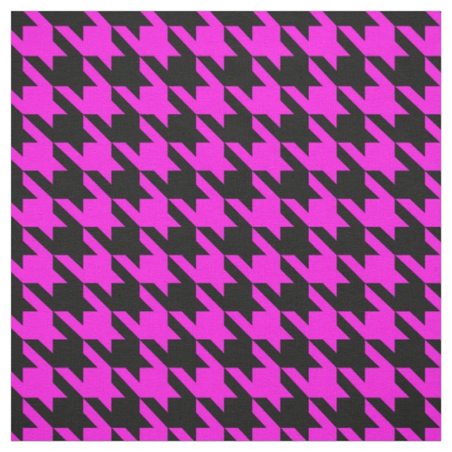 Lila schwarzer Houndstooth-Karo Stoff (Muster)
