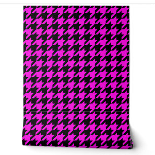 Lila schwarzer Houndstooth-Karo Tapete