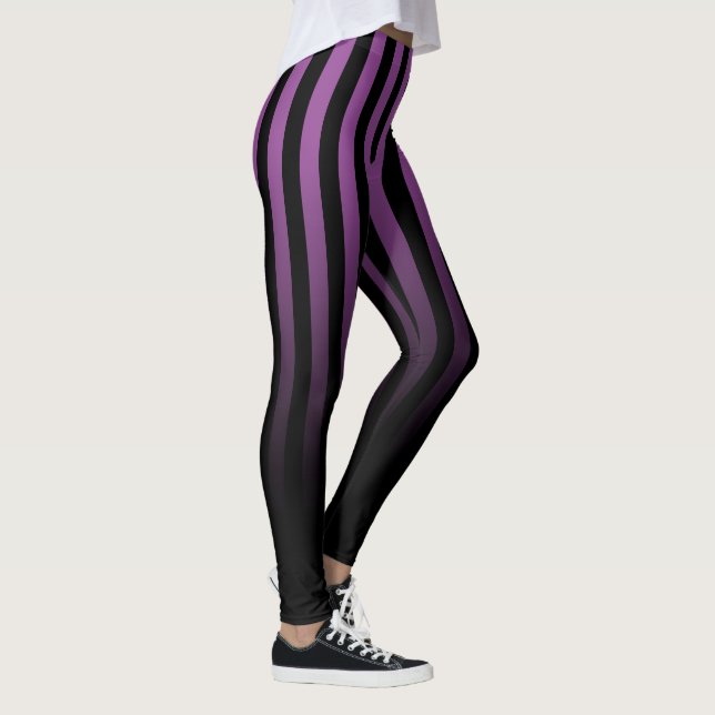 Lila schwarzer Streifen verblassen, um zu Leggings (Rechts)