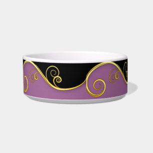 Lila-schwarzer Strudel Napf