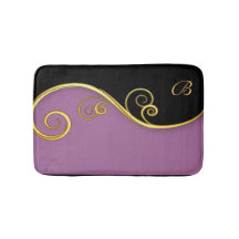 Lila-schwarzer Swirl mit Initial