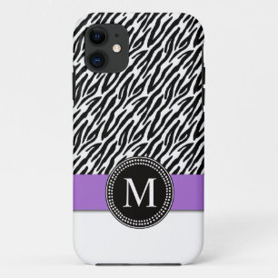 Lila, schwarzer Zebra Stripes iPhone 5 Kasten Case-Mate iPhone Hülle