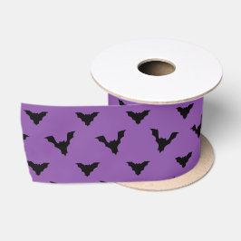 lila schwarzes Flechtmuster Satinband