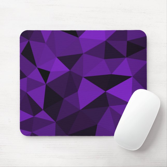 Lila-schwarzes geometrisches Maschenmuster Mousepad (Mit Mouse)