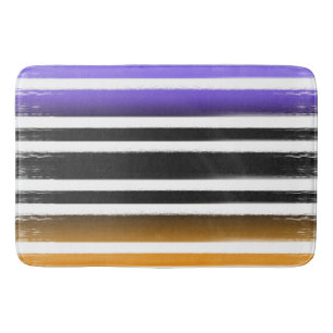 Lila Schwarzes Orange Paint Brush Halloween Badematte