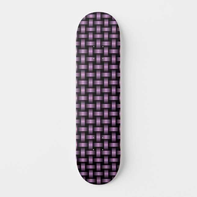 Lila-schwarzes Webmuster Skateboard (Vorderseite)