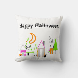 lila Schwarzorange Kissen