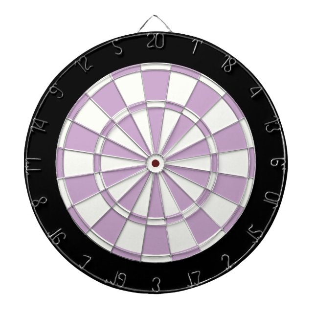 Lila Schwarzweiß und Weiß Dartscheibe (vorne)