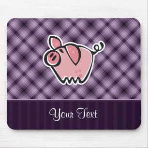 Lila Schwein Mousepad