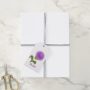 Lila Scottish Thistle Personalisiert Geschenkanhänger