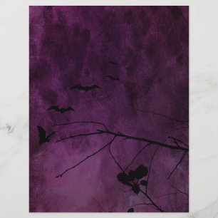 Lila Scrapbook-Papier für Fledermäuse