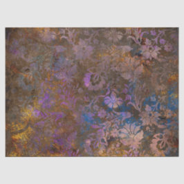 Lila Scroll Work-Blume für Blue Decoupage Seidenpapier