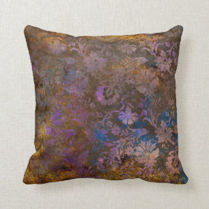 Lila Scroll Work-Blume für Blue Kissen