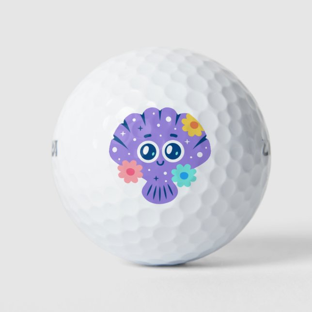 Lila Seashell Golfball (Vorderseite)
