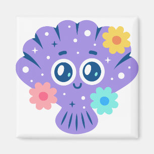 Lila Seashell Magnet