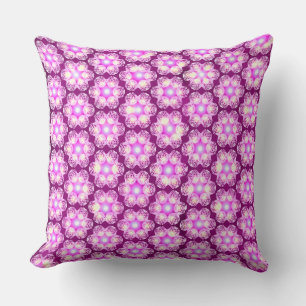 Lila Sechs-Petals-Blume-Kissen Kissen