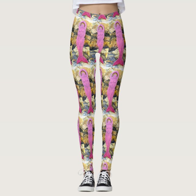 lila Seegöttin Leggings (Vorderseite)