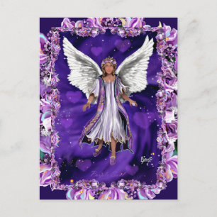 Lila Seele Postkarte