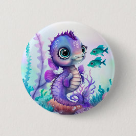Lila Seepferd Button