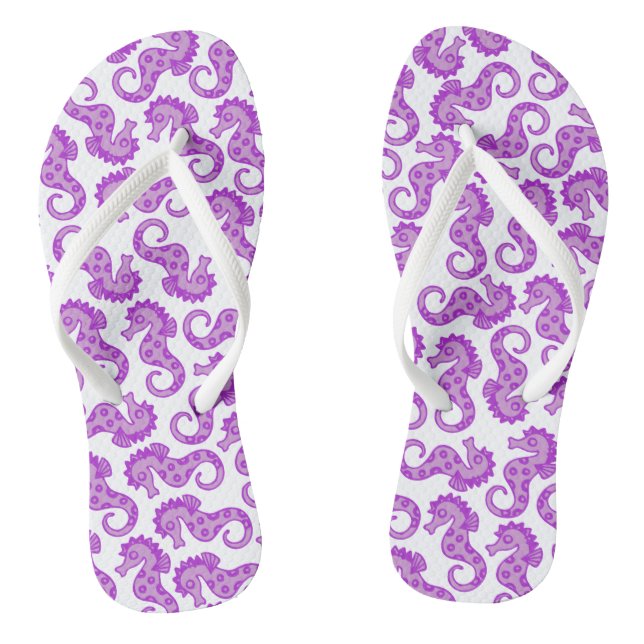 Lila Seepferd Flip Flops (Fußbett)