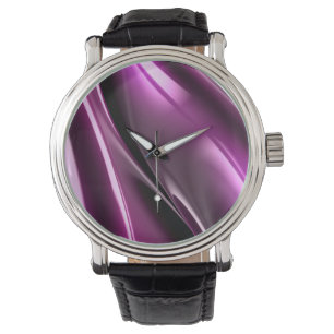 Lila Seide Armbanduhr