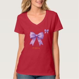 Lila Seiden-Medizin-Schleife T-Shirt